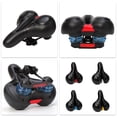 thumbnail image 2 of Eigraketly Cojín para asiento de bicicleta, resistente al agua, asiento de cuero absorbente de golpes, bicicleta de montaña, ciclismo de carretera, Ciclismo negro rojo Eigraketly OD022164-01, 2 of 6