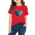 thumbnail image 5 of Piuwrlz Girl Graphic Shirts Tops Girls Short T-Shirts Sleeve Pullover Red Size 7 Years, 5 of 10