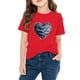 thumbnail image 3 of Blusas y camisas de manga corta con cuello redondo para niños y niñas, camisetas gráficas de manga corta, blusas con estampados bonitos para la temporada escolar., 3 of 8