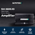 thumbnail image 2 of Autotek Street Machine 3600 Watt Monoblock Car Audio Amplifier with Bass Knob, Equalizer, 2 of 10