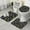 Black Cartoon Dinosaurs-3, variant on Black Cartoon Dinosaurs Skeletons Pattern Bathroom Rugs Sets 3 Piece,Toilet Cover Set,Absorbent Non Slip Bathroom Mats Sets with U-Shaped Contour Rug Toilet Rug Set