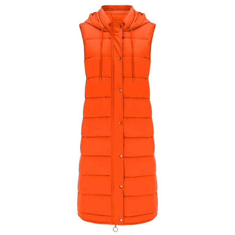 Ladies Padded Gilet Longline ed Jacket Quilted Winter Wear Long ed - Main Image