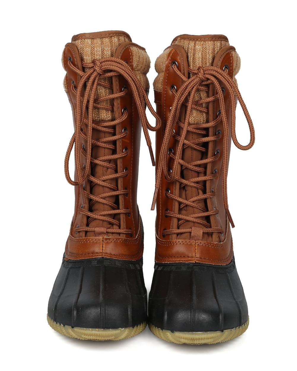 sweater collar duck boots