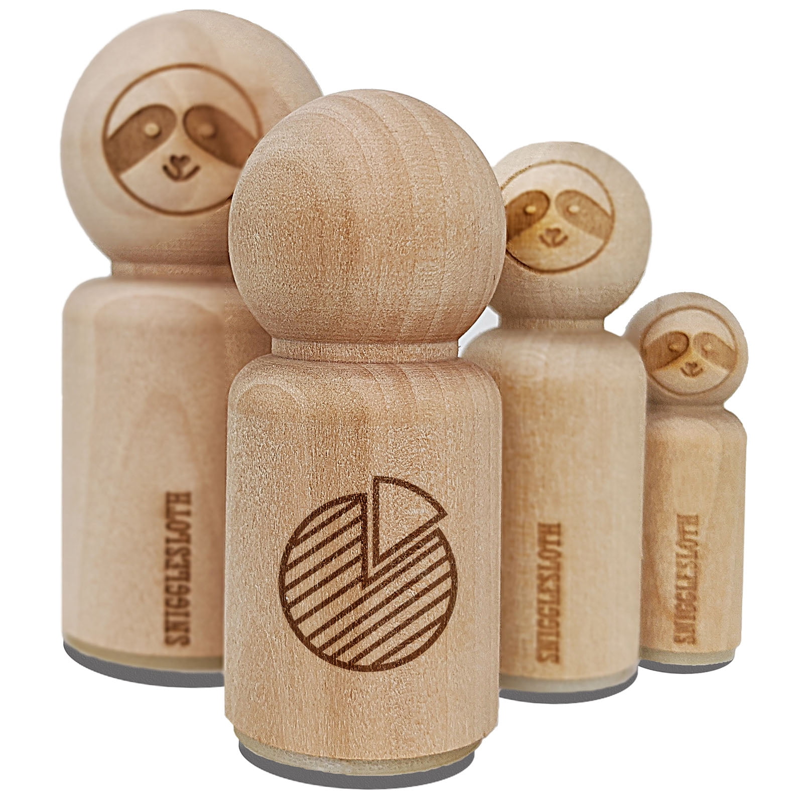 Pie Chart Business Office Icon Rubber Stamp for Scrapbooking Crafting ...