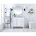 thumbnail image 6 of Elegant Decor Bennett 36" MDF Single Bathroom Vanity with Backsplash in White, 6 of 8