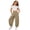 Khaki, variant on Girls Pants Kids Summer Beach Solid Casual Long Trousers Soft Breathable Black 2-3 Years