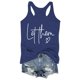 thumbnail image 1 of Camiseta sin mangas versátil e informal con estampado de letras para mujer - Camiseta de cuello redondo para el verano, ideal para combinar con pantalones cortos o vaqueros, 1 of 5