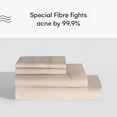 thumbnail image 3 of Silvon Silver Infused Bed Sheets Set | Woven with Pure Silver and Premium Breathable Supima Cotton (King, Sand/Beige), 3 of 6