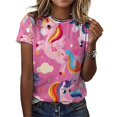 thumbnail image 3 of Cool Horse T Shirts Basic T-Shirt Short Sleeve Ladies Tee Shirt Summer Graphic Clothing, 3 of 5