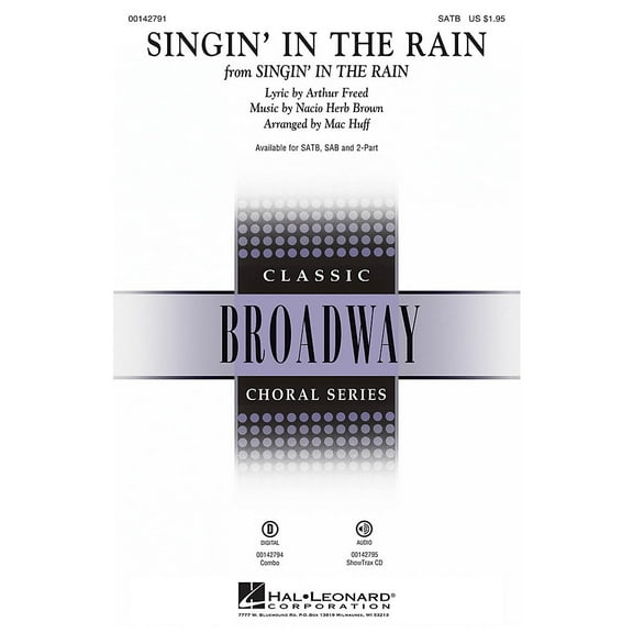 Hal Leonard Singin' in the Rain ShowTrax CD Arranged by Mac Huff