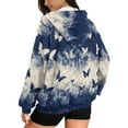 thumbnail image 5 of SCRAWLGOD Butterfly Woman Hoodies Zip Up Womens Hoodie Sweatshirt Zipper Pockets Long Sleeve Ladies Zip Up Hoodie Soft Women's Sweatshirts Zipper Front Size XL for Party, 5 of 7