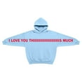 thumbnail image 6 of Girls Hoodies Unisex Kids Letter Print Hooded Sweatshirt with Drawstring Soft Pullover Long Sleeve Comfortable Daily Wear Sweatshirts for Boys Light Blue 6 Y-7 Y, 6 of 6