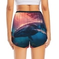 thumbnail image 2 of Lsque Sunshine Ocean Whale Printed Women's Running Shorts with Liner Pockets,Elastic Quick Dry Workout Athletic Gym Yoga Shorts,Womens High Waist Shorts-X-Large, 2 of 9