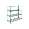 thumbnail image 2 of Nexel 4 Shelf Poly-Green Wire Shelving Unit Starter 72""W x 24""D x 63""H, 2 of 4