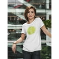 thumbnail image 2 of Green Slice Of Lime T-Shirt Women -Image by Shutterstock, Female Medium, 2 of 4