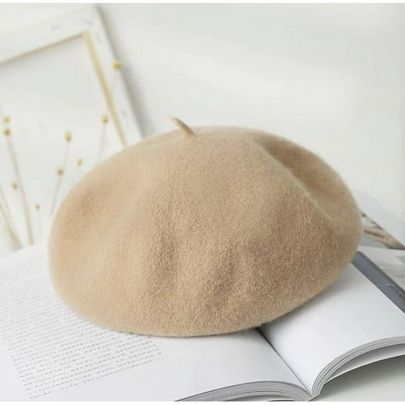 COCOpeaunt New Fashion Women Wool Berets French Artist Style Warm Winter Beanie Hat Retro Plain Beret Solid Color Elegant Lady Autumn Caps
