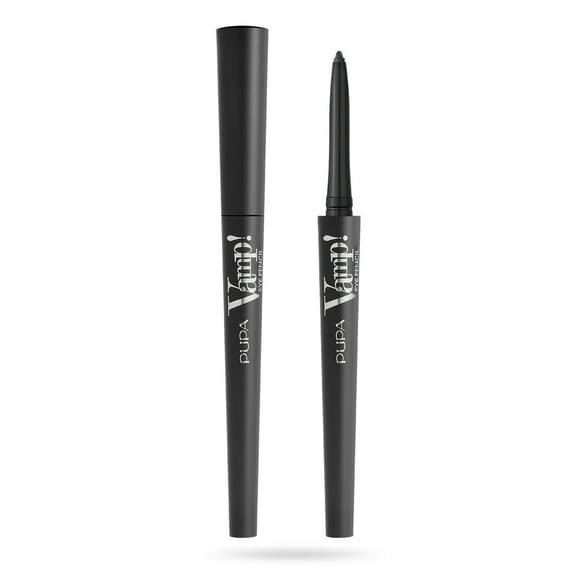 PUPA Milano Vamp! Waterproof 2 in 1 Eye Pencil, 100 Iconic Black, 0.12 oz