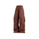thumbnail image 3 of Amzcrzy Pantalones Cargo Holgados para Mujer, Cintura con Cordón, Pierna Ancha, Cómodos, Cintura Elástica, SobRojoimensionados, Informales, Estilo Calle Hip Hop, con Bolsillos, Tallas M-2XL Rojo, 3 of 5
