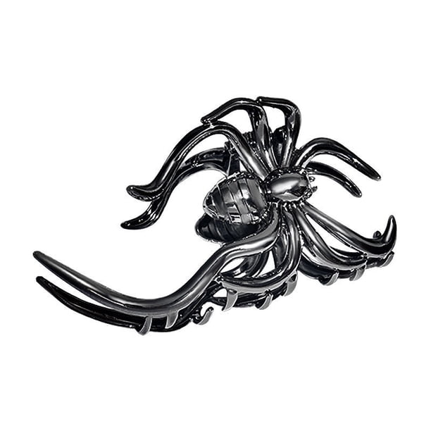 Pinzas de pelo de araña, pinzas de metal negras para cabello grueso o fino, pinzas de mandíbula grandes, pinzas antideslizantes para mujeres, accesorios para el cabello de Halloween, pinzas para el c