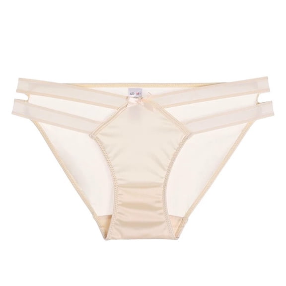 Womens Underwear High-Cuts Womens Thin Breathable Mesh Lace Briefs Cropping Hip Lifting Low Waist Underwear Womens Underwear Stretch Beige L