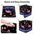 thumbnail image 4 of Flamingo Foldable Storage Basket with Handle, 10.8"x10.5"x10.6", Large Capacity Organizer Bin - Toy Box, 4 of 6