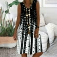 thumbnail image 2 of Drses Sleeveless Dress for Women Summer Women's Summer Sleeveless V-neck Floral Print Casual Vacation Dress Sundress for Women 2024, 2 of 6