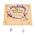thumbnail image 7 of Birthday Bracelet Gifts for 7 Year Old Girl with Gift Box, Adjustable Handmade Beaded Birthday Bracelet as Birthday Gift for 7 Years Old Daughter/Granddaughter/Niece, 7 of 7