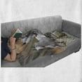 thumbnail image 6 of Horses Soft Flannel Fleece Throw Blanket, Stallion Horses Running on a Sky Background Male Champions Print, Cozy Plush for Indoor and Outdoor Use, 50" x 60", White Orange, by Ambesonne, 6 of 6