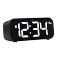 thumbnail image 2 of La Crosse Technology Dark Green Insta-Set Digital LED Alarm Clock with Bluetooth Technology, 617-714G-INT, 2 of 6