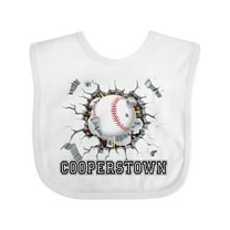 Inktastic Cooperstown Baseball Breakthrough Boys or Girls Baby Bib