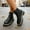 #036-Black, variant on Wowcloth Woman's Casual Ankle Boots, Front Zipper with Chunky Sole, Fall-Winter Short Shaft Low Heel Booties for Stylish and Versatile Outfits