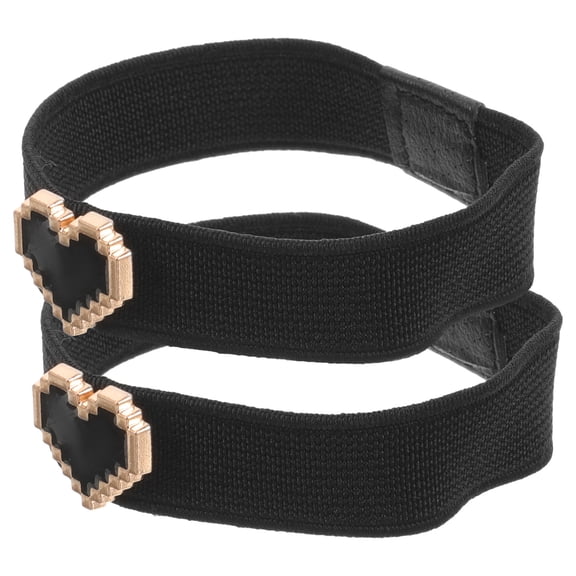 LOLIPPYY 1Pair Replacement Elastic Shoe Straps for Flat Shoe Anti Slip Black