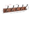 thumbnail image 3 of 1 Piece Coat Rack, Solid Wood Wall Mounted Coat Hook, 5 Hooks for Coats Jackets, 3 of 4