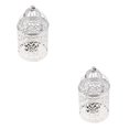 thumbnail image 3 of Guardoinrt Electroplated Metal Birdcage Shape Tea Light B- Candle Holder Silver Type B 2Set, 3 of 6