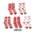thumbnail image 4 of Minnieouse 5 pares M calcetines de algodón suaves y cómodos temporada navideña calcetines gruesos de dibujos animados navideños lindos Medias, 4 of 6