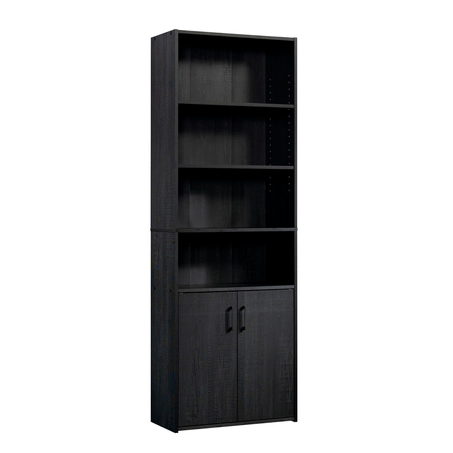 Mainstays Traditional 5 Shelf Bookcase with Doors, Bookcase