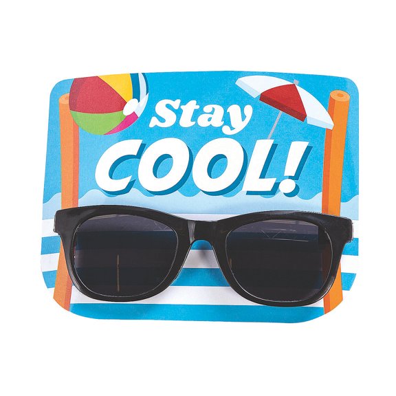 Pool Party Sunglasses with Card, Apparel Accessories, Birthday, 12 Pieces