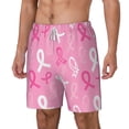 thumbnail image 2 of Balery Breast Cancer Awareness (3) Mens Swim Trunks Swim Shorts for Men Quick Dry Inseam Beach Shorts with Compression Liner Pocket-Large, 2 of 9
