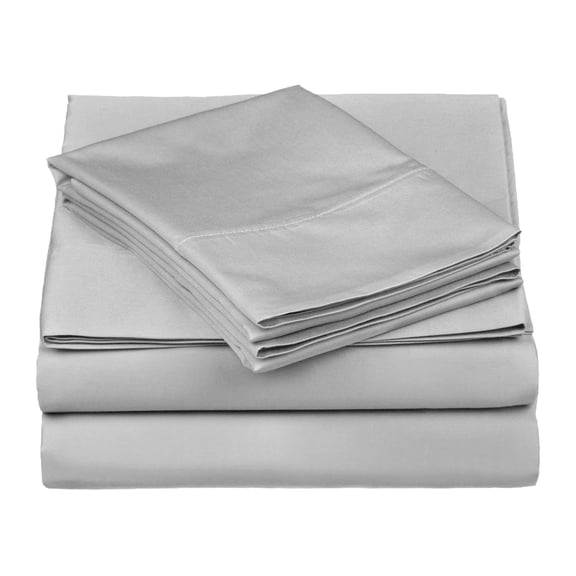 Superior Egyptian Cotton 530 Thread Count Deep Pocket Sheet Set, Split King Size, Platinum