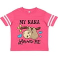 thumbnail image 3 of Inktastic My Nana Loves Me with Sloth and Hearts Boys or Girls Toddler T-Shirt, 3 of 5