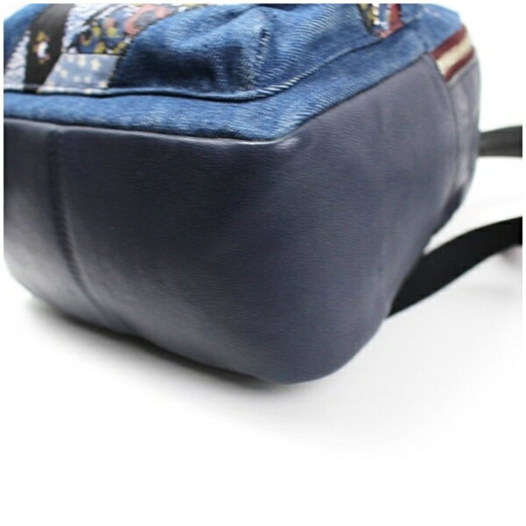 Pre-Owned Coach Mini Backpack Denim Star Patchwork x Leather  display picture 1