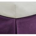 thumbnail image 3 of D.N.G. BEDDINGS 1 Piece Split Corner Tailored Bed Skirt, 21 Inch Deep Pocket, 800 Thread Cotton 100% Egyptian Cotton, Olympic Queen Size (66" x 80") Inch, Solid Plum, 3 of 3