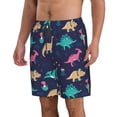 thumbnail image 2 of Naloa Cartoon Dinosaur Men's Beach Shorts, Surfing shorts, Swim trunks, Quick Dry Swim Trunks for Surfing Beach Fun - Large, 2 of 9