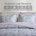 thumbnail image 5 of Geometric Flora Queen Printed Cotton Sheet Set – 400 Thread Count – GOTS & OEKO-TEX Certified, 5 of 5