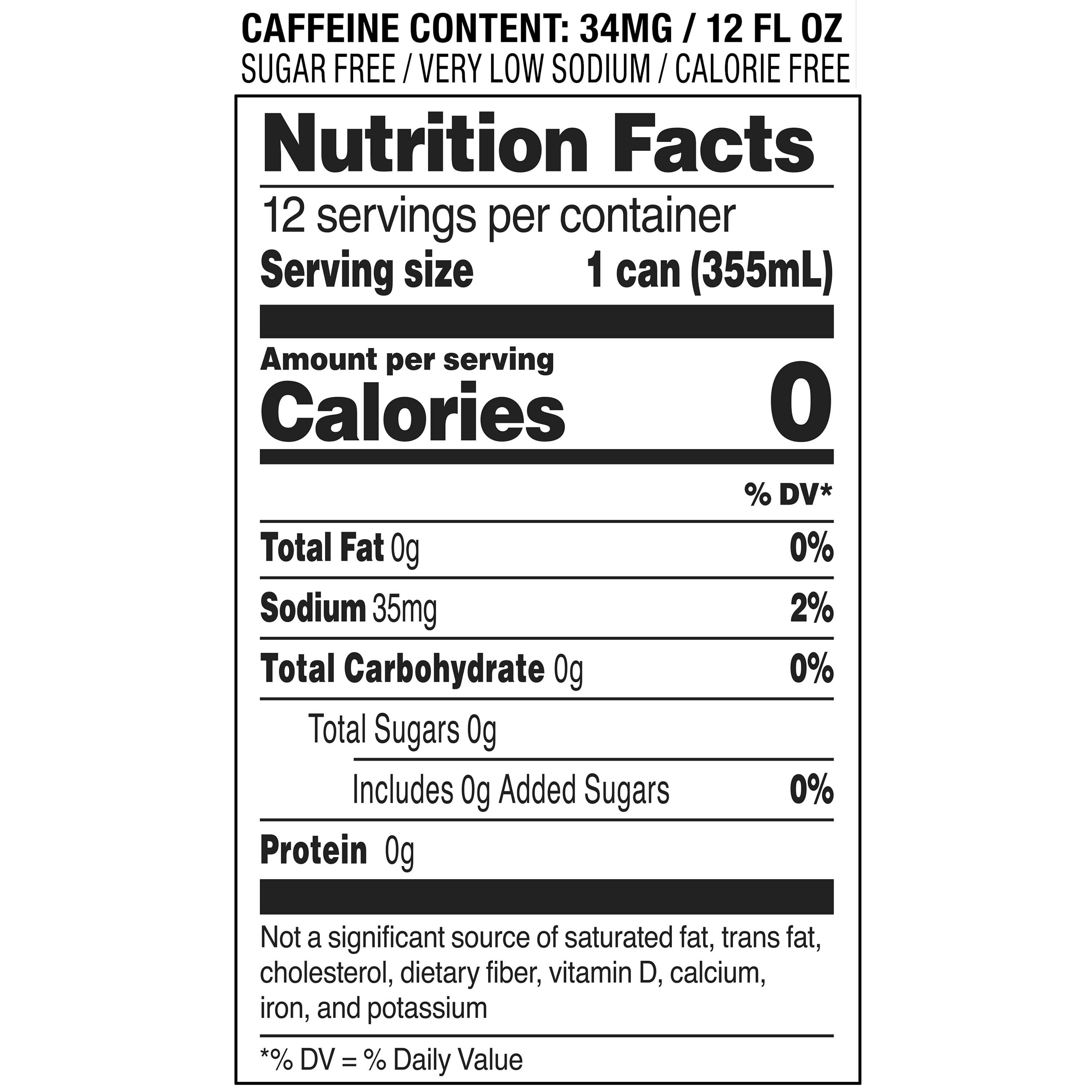 Sam's Zero Sugar Cola Soda Pop, 12 Pack, 12 fl oz Cans