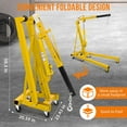 thumbnail image 5 of GARVEE 2 Ton Hydraulic Engine Hoist,Cherry Picker Shop Crane with 6 Casters and Telescopic Boom for Garage, Workshop, Automotive Repair,Yellow, 5 of 7