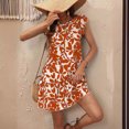 thumbnail image 5 of Robe Courte Ample pour Femme, Printemps et Été 2024, Col Rond, Imprimé Mode, Manches Courtes, 5 of 5