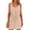 Dresses-209Beige, variant on Dresses for Women Sleeveless Scoop Neck Button Detail Drawstring Waist Mini Dress with Pockets Casual Dress Summer Vacation Daily Travel Wear Beige L