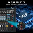 thumbnail image 4 of SIKUING Mezclador de audio de 8 canales Mezclador de placa de sonido 16 Interfaz de audio con efecto DSP con unidad USB para grabación de computadora, alimentación de 48 V, conector de micrófono XLR M, 4 of 5