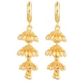 thumbnail image 5 of Efulgenz Gold Tone Hoop Earrings Style Jewelry Indian Bollywood Layered Jhumka Jhumki Dangle Earrings Set for Women, Perfect Valentines Day Gifts for Her, 5 of 5